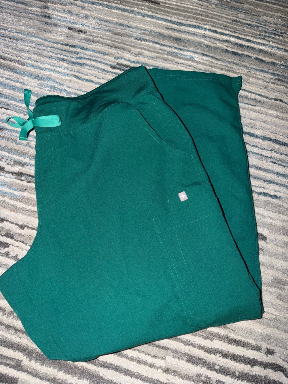 Figs Scrubs Teal Jogger Bottoms - XL-P